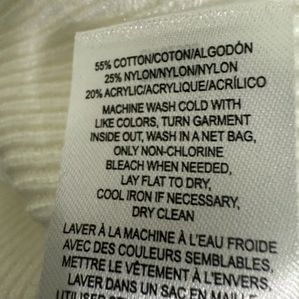 Lucky Brand Ladies' V-Neck Sweater, Cream Marshmallow XL - Picture 4 of 4